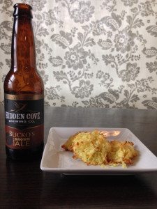 Curry coconut Mmcaroons paired with Bucko's Hoppy Brown Ale from Hidden Cove Brewing Company. Dave Patterson