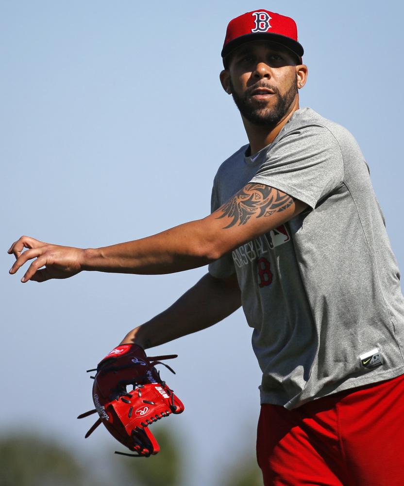 Left-hander David Price, a free-agent signing, is in camp in Fort Meyers, Florida, preparing to help Boston recover from two straight last-place finishes in the AL East.
