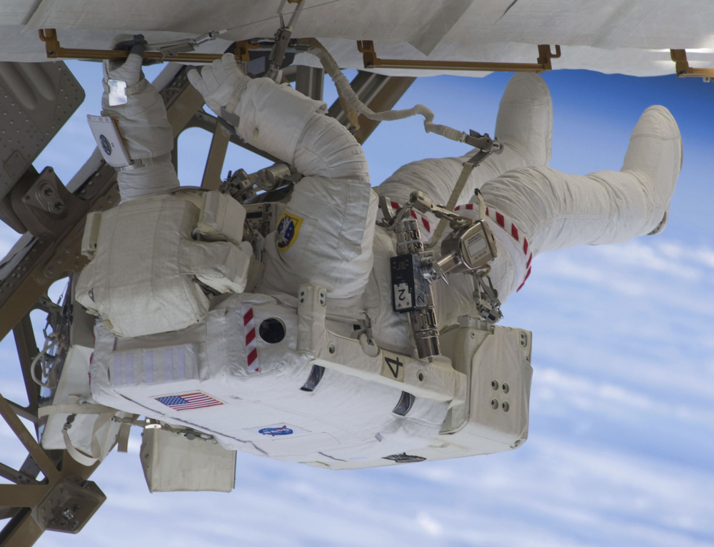 Astronaut Christopher Cassidy of York participates in Endeavour’s third space walk on July 22, 2009.