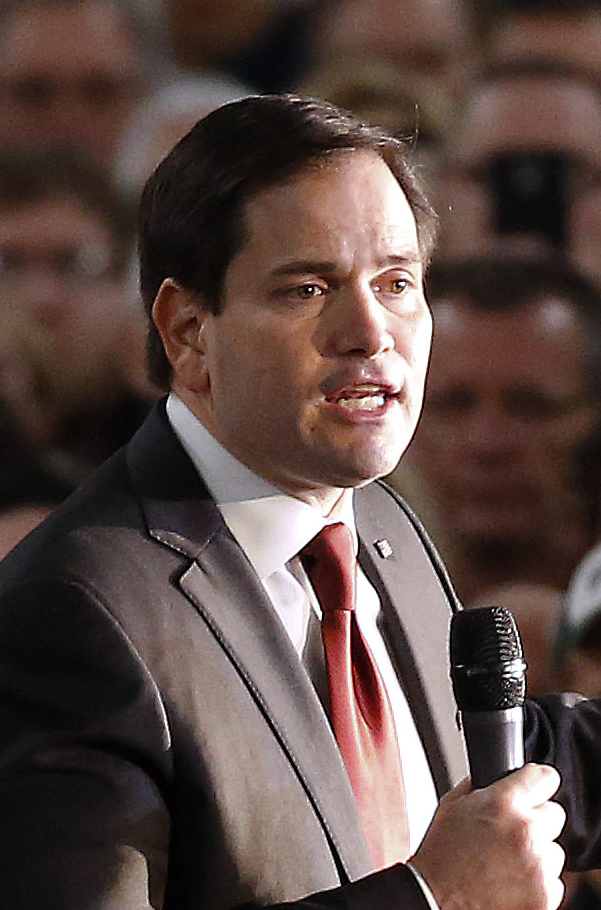 Republican presidential candidate, Sen. Marco Rubio, R-Fla., speaks during campaign event, Tuesday, Feb. 23, 2016 in Kentwood, Mich. (AP Photo/Paul Sancya)
