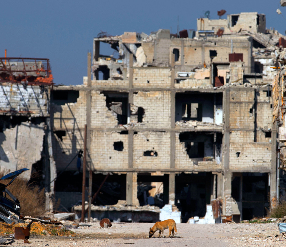 Buildings sit in ruins in Homs, Syria, as five years of fighting has torn apart much of the country. A cease-fire allows fighting to continue against the Islamic State group.