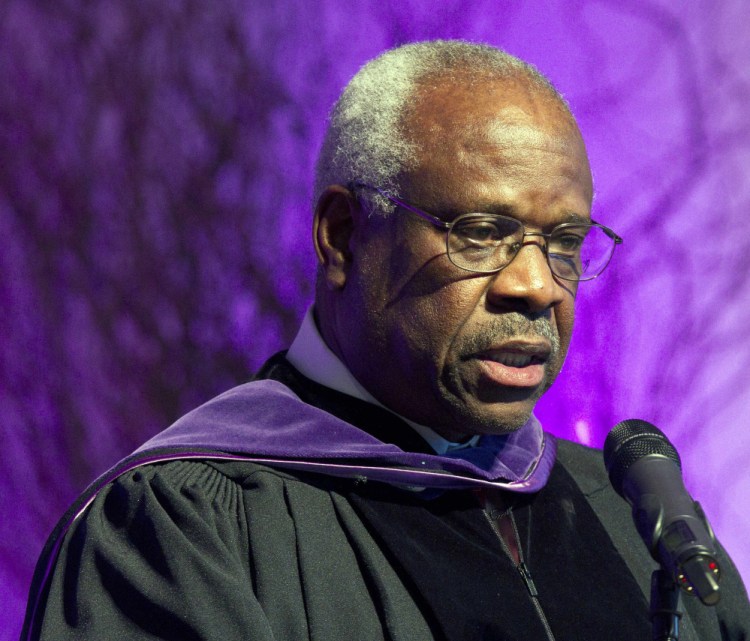 The attorney for two Maine men says “I was amazed” when high court Justice Clarence Thomas broke his 10-year silence Monday.