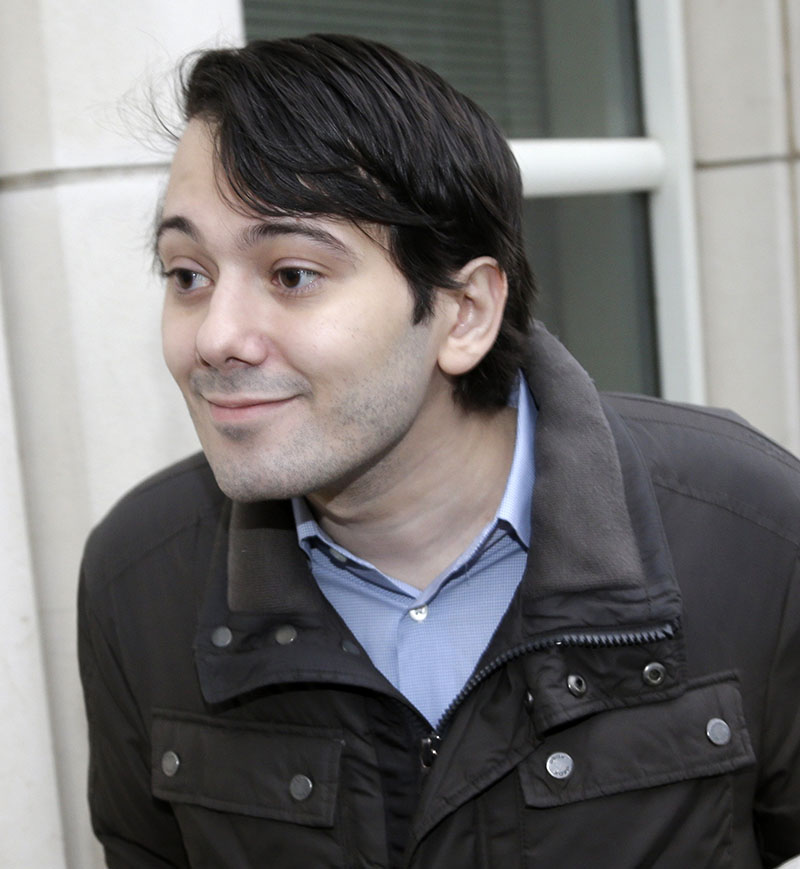 Former Turing Pharmaceuticals CEO Martin Shkreli arrives at court in New York, Feb. 3, 2016. Shkreli, who became a symbol of pharmaceutical-industry greed after hiking the price of an anti-infection drug by more than 5,000 percent, also appeared at a congressional hearing on the issue that month.