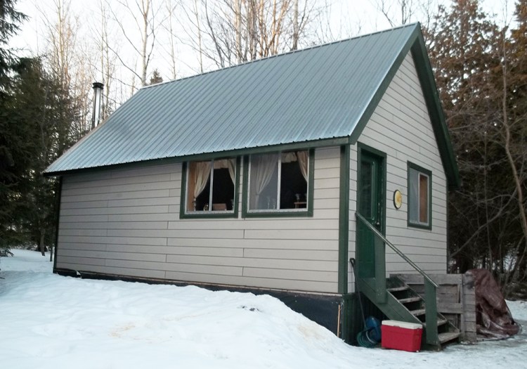 MDEA agents conducting a bail check arrested the suspects at this cabin in Ludlow, outside Houlton. Maine Department of Public Safety photo