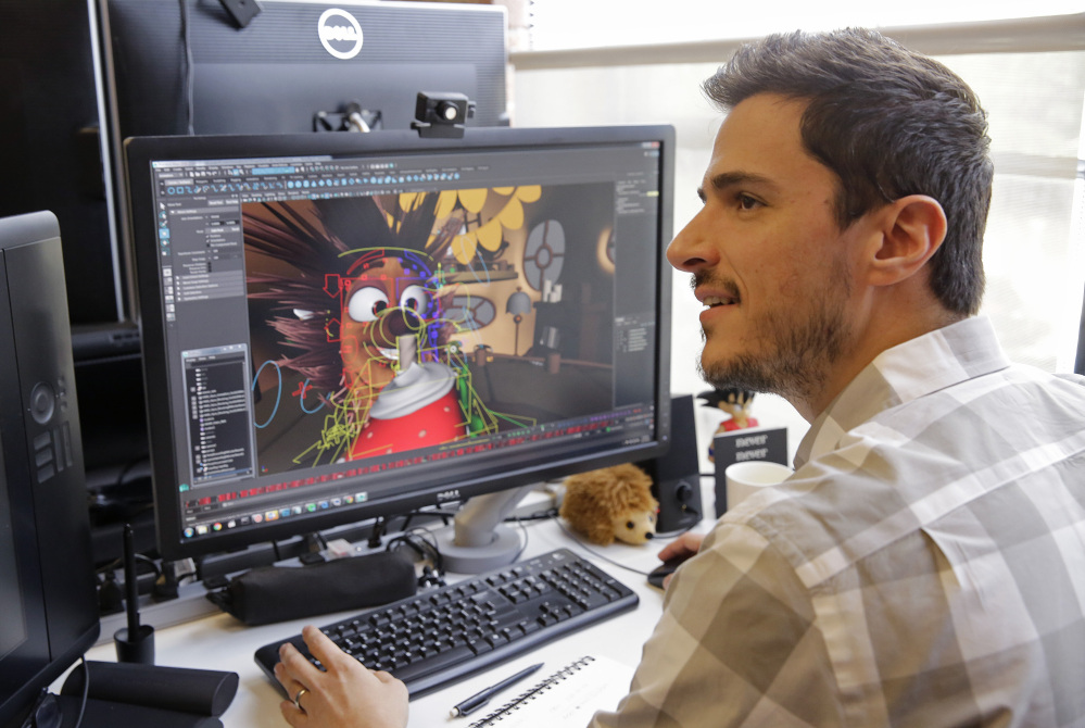 Ramiro Lopez Dau, director and animation supervisor at Oculus Story Studio, a hub for experimental filmmakers in San Francisco, works on “Henry,” a short film about a hedgehog whose world can be explored in virtual reality.