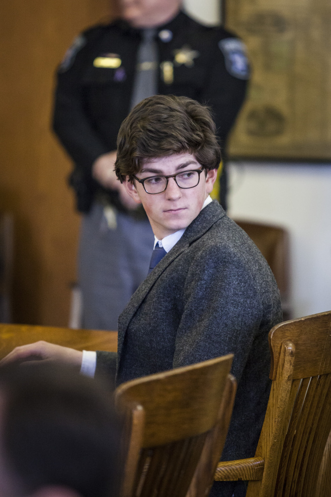 Convicted of assaulting an underclassman at St. Paul’s School, Owen Labrie appears Friday in Merrimack County Superior Court in Concord, N.H., where a judge revoked his bail.