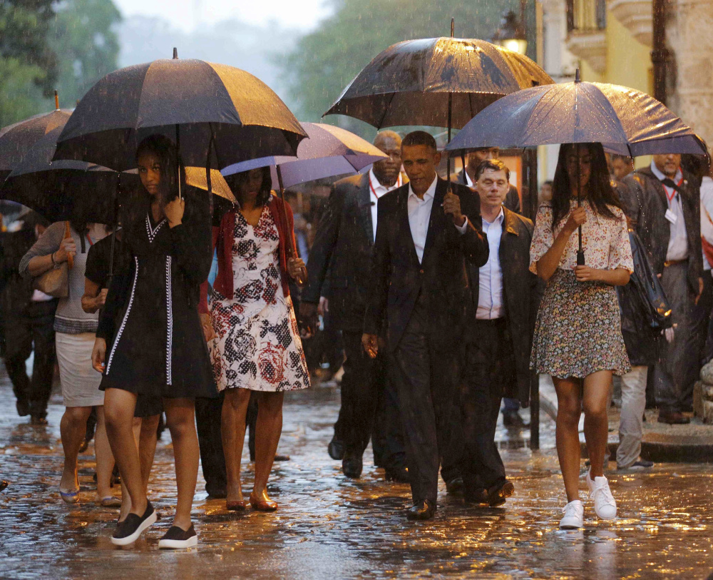 President Obama tours Old Havana with his family at the start of a three-day visit to Cuba, in Havana.
Reuters