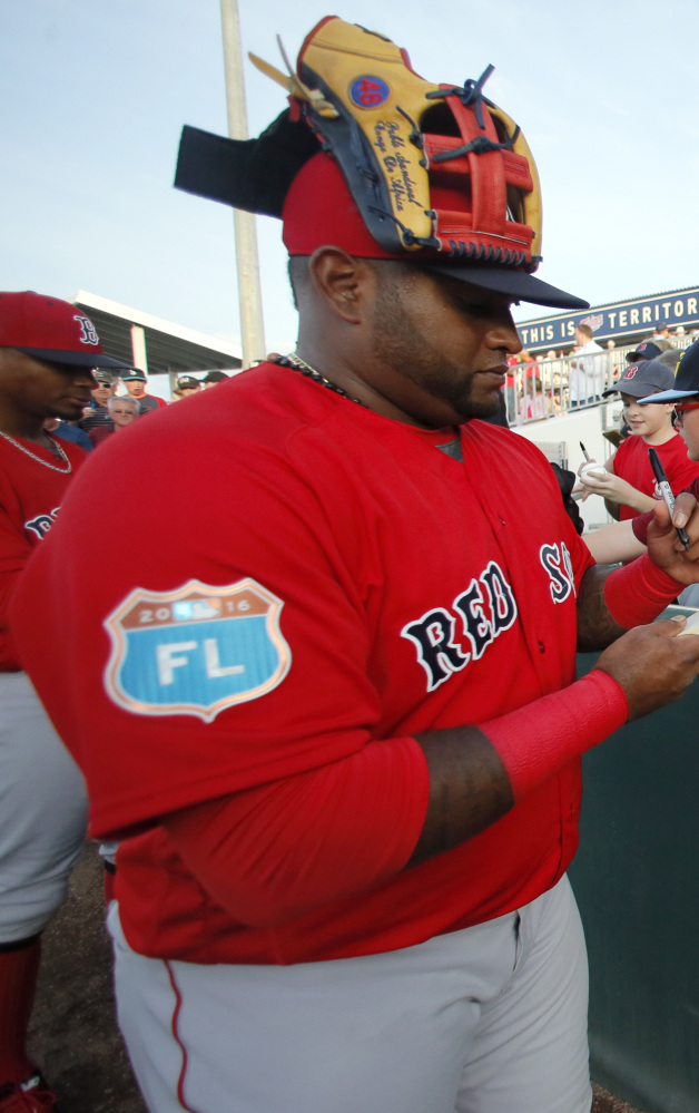 Pablo Sandoval, amid a five-year, $95 million deal, is at least nominally Boston’s third baseman, despite concerns about both his bat and glove.