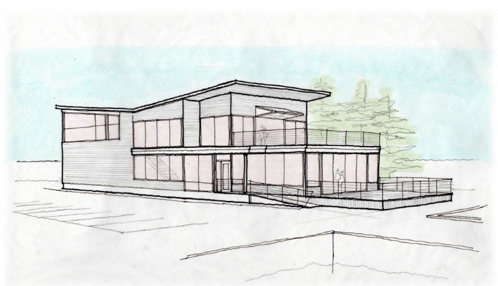 This architect’s sketch shows a concept design for the new eatery proposed at the Spring Point site of the former Joe’s Boathouse Restaurant.