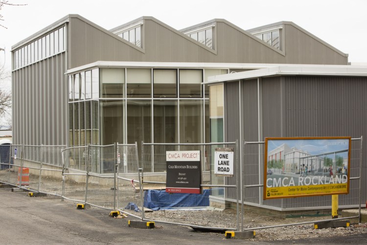 The new Center for Maine Contemporary Art building in downtown Rockland, still under construction, is scheduled to open in June. 