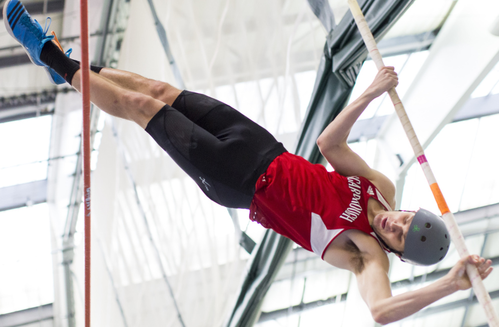 Scarborough’s Sam Rusak has established himself as one of the best pole vaulters in Maine history with a top height of 15 feet, nine inches. He’s also a state champion in the high jump and an aspiring decathlete.