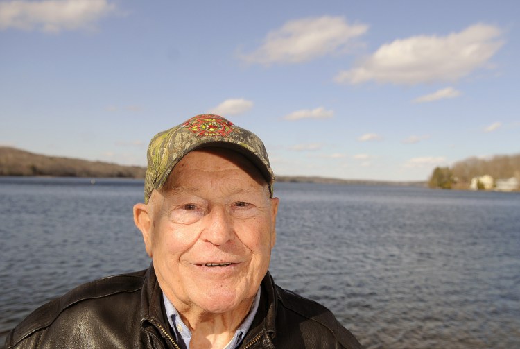 Al Godfrey says this year’s thaw of Maranacook Lake on March 21 matches the date in 2010 as the earliest recorded. This is important for fishermen, he says, but “as far as waterskiing or Jet Skiing, it’s too darn cold.” A boat must be able to traverse the lake before ice-out is declared, he said.