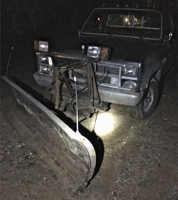 The plow truck John Charron allegedly used to ram a car occupied by two teens. Photo courtesy York County Sheriff's Office