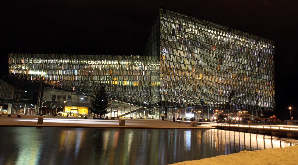 The Harpa concert hall in Reykjavik, Iceland, was mistakenly included in a tourism video for Rhode Island.