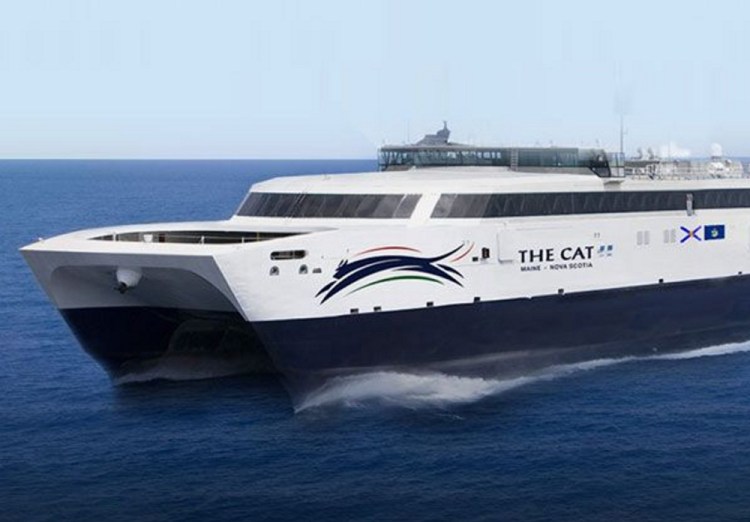 A rendering shows The Cat's new look as the Portland-to-Nova Scotia ferry.