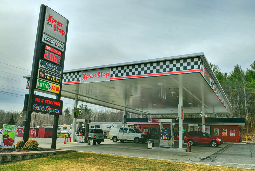 J&S Oil, a Manchester-based fuel company with gas stations and convenience stores in 13 Maine locations, including Farmingdale, above, sold the business to Nouria Energy Corp., of Worcester, Mass. The deal, announced last week, conveys ownership of eight Xpress Stop convenience stores with gas stations, two Express Lube auto service stations, three Ultra Clean car washes, a wholesale fuel supply division and a transportation logistics business. The company was founded in 1972 by the Babb family. Joe Phelan/Kennebec Journal