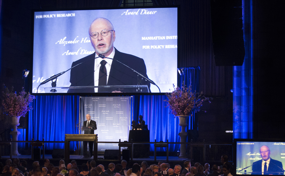 Paul Singer, founder and CEO of hedge fund Elliott Management Corporation, speaks at event in 2014. He has given $5 million to a super PAC allied with Sen. Mark Rubio and nearly $5 million more to nine other super PAC's.