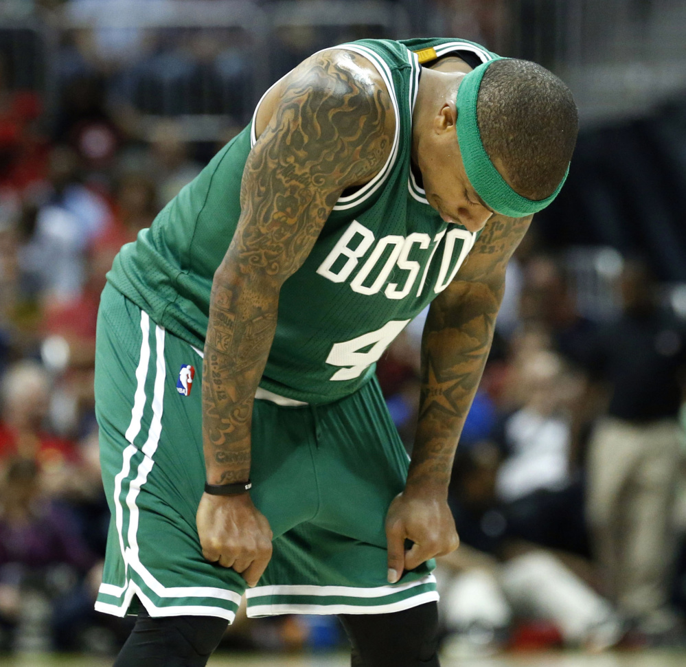 Isaiah Thomas and the rest of the Boston Celtics have to figure out how to get shots to drop, which may be the only way to have a chance against Atlanta, which has a 2-0 lead in their first-round series.