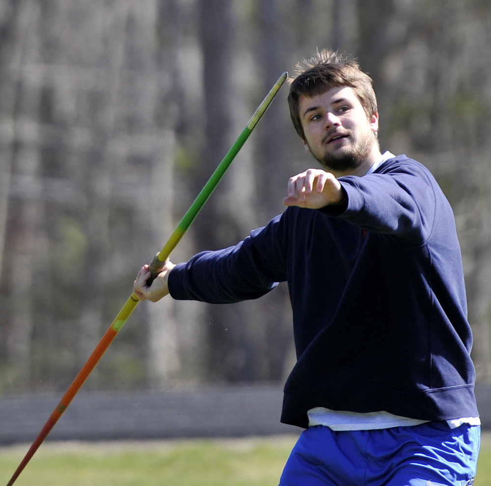 Jack Bouchard of York broke the Class B state record in the javelin last season, and this past winter won the indoor long jump state title as a No. 8 seed.