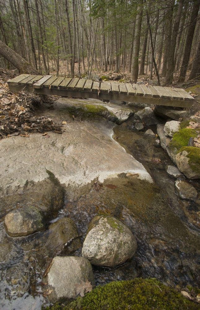 Several bridges are also highlights of the land that's been donated to the Presumpscot Regional Land Trust. The latest donation was a 30-acre parcel along Mill Brook.