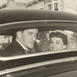 Robert and Lucille Robinson met at a party at Boston College in 1951. Lucille was impressed when Robert, a law student, rattled off times for Mass services.