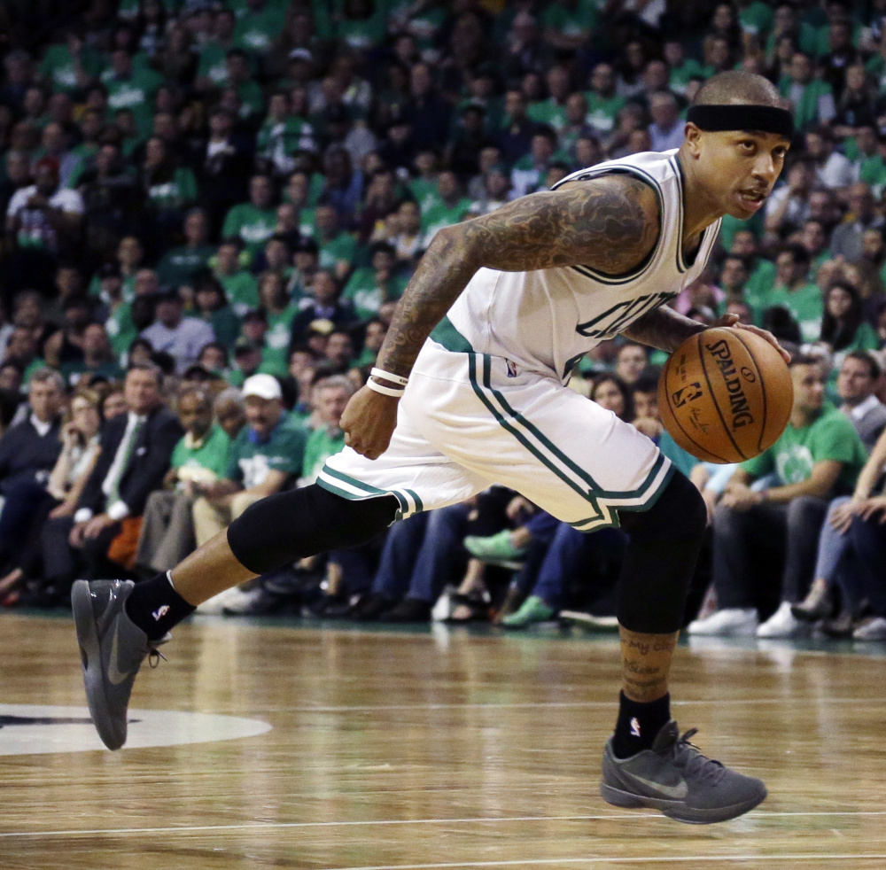 Isaiah Thomas has developed into a go-to shooter for Danny Ainge's Celtics. 
The Associated Press
