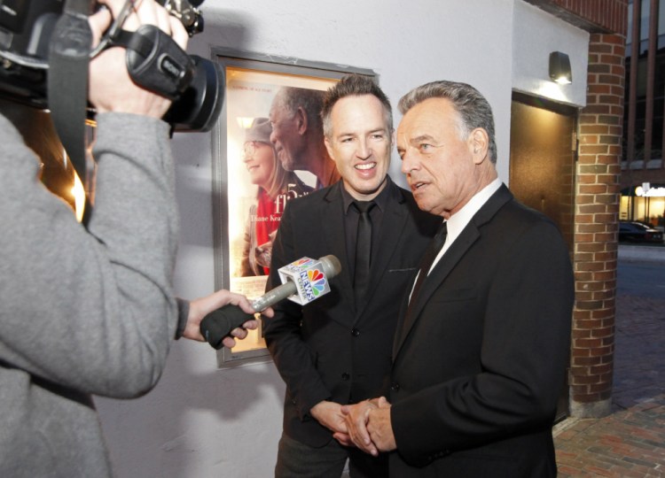 Kyle Rankin, left, and actor Ray Wise arrive for the premiere of "Night of the Living Deb" in Portland on May 21, 2015.
Press Herald file photo/Jill Brady