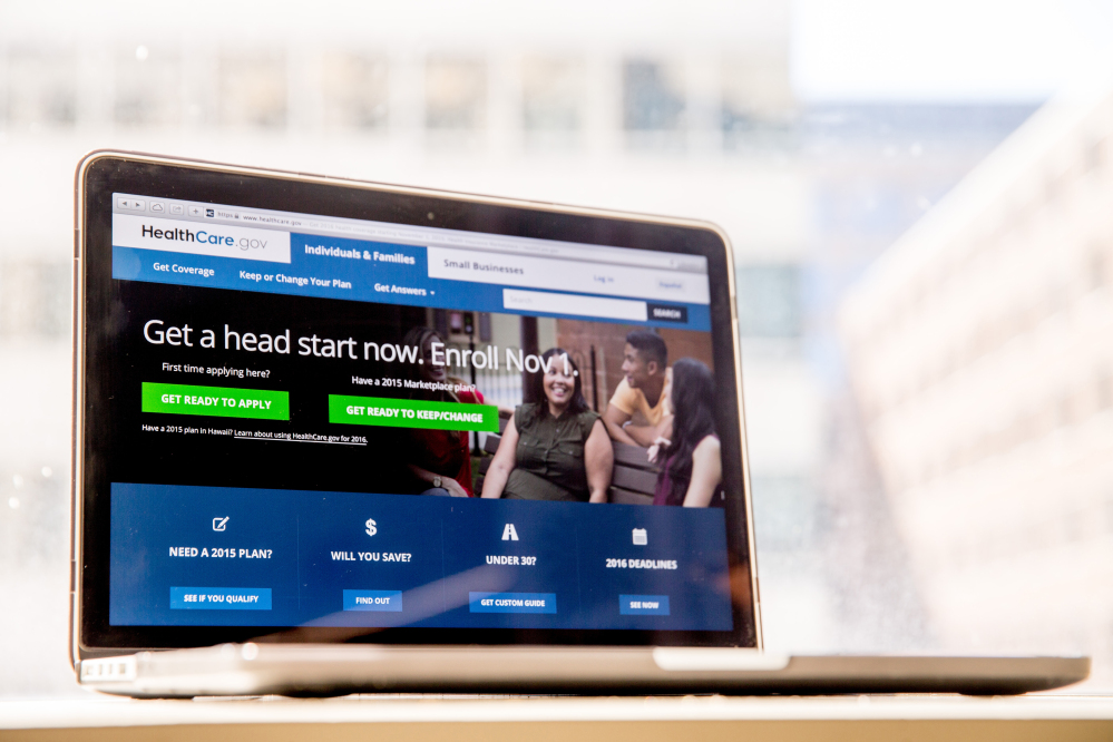 The HealthCare.gov website, where people can buy health insurance, is displayed on a laptop screen in Washington. Insurers are expected to seek significant premium increases for 2017.