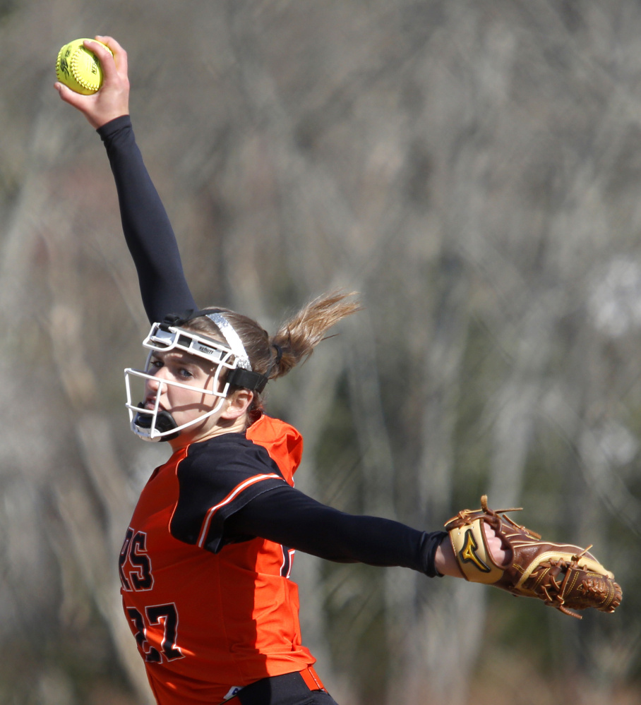 Kirsten Lebreux of Biddeford was dominant Friday as the Tigers improved to 3-1 with a 5-1 victory at home against South Portland. Lebreux struck out seven and walked one in a four-hitter.