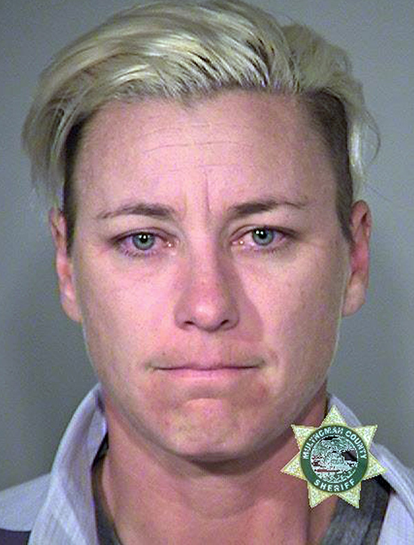 Retired World Cup soccer champion Abby Wambach in a photo provided by the Multnomah County Sheriff's Office.