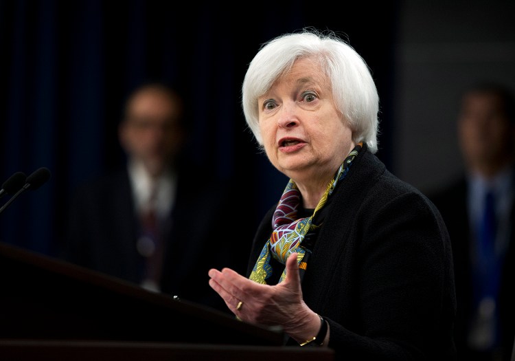In this Wednesday, March 16, 2016, file photo, Federal Reserve Chair Janet Yellen speaks during a news conference after the Federal Open Market Committee meeting in Washington. The Associated Press