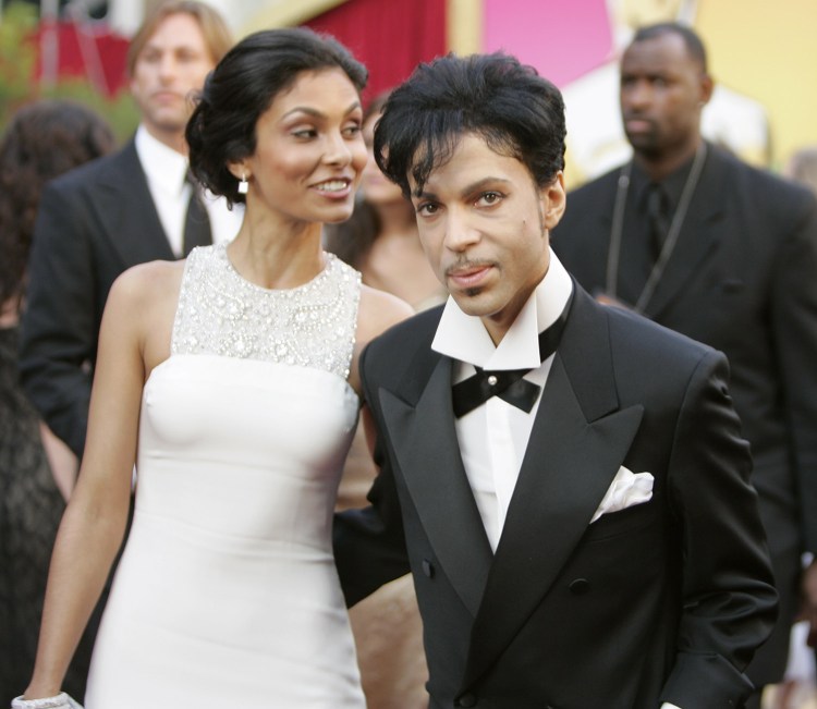 FEB. 27, 2005: Prince and wife Manuela Testolini arrive at the 77th annual Academy Awards in Hollywood.