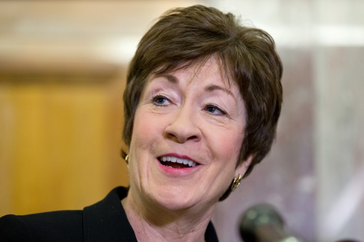 Asked about a report floating her name as a possible Donald Trump running mate, Sen. Susan Collins said, "I'm not waiting by my phone."