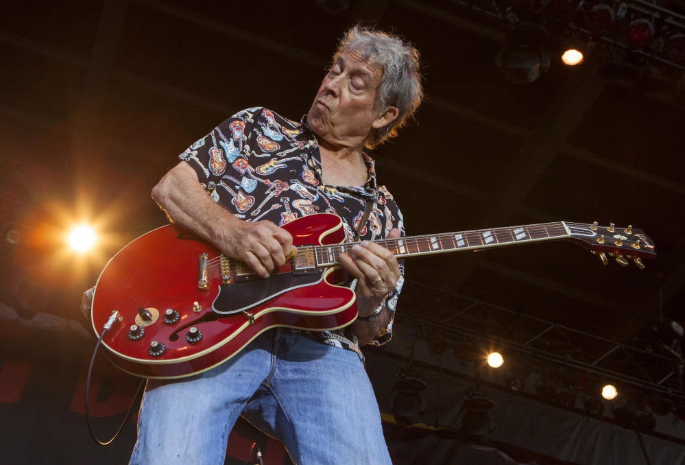In this Aug. 29, 2013 file photo, Elvin Bishop performs at the Harley-Davidson 110th Anniversary celebration in Milwaukee, Wis.