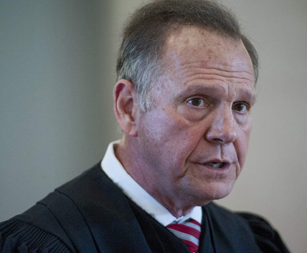 Roy Moore, chief justice of the Alabama Supreme Court, faces six charges of violating judicial ethics.