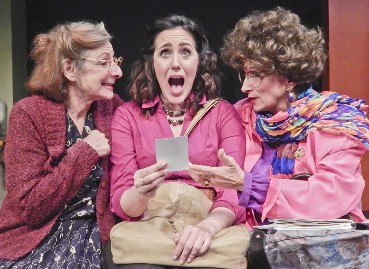 Carole Schweid as Bubbie, Deanna McGovern as Izzy and Marina Re as Hannah in "Crossing Delancey" playing at  Public Theatre through May 15.