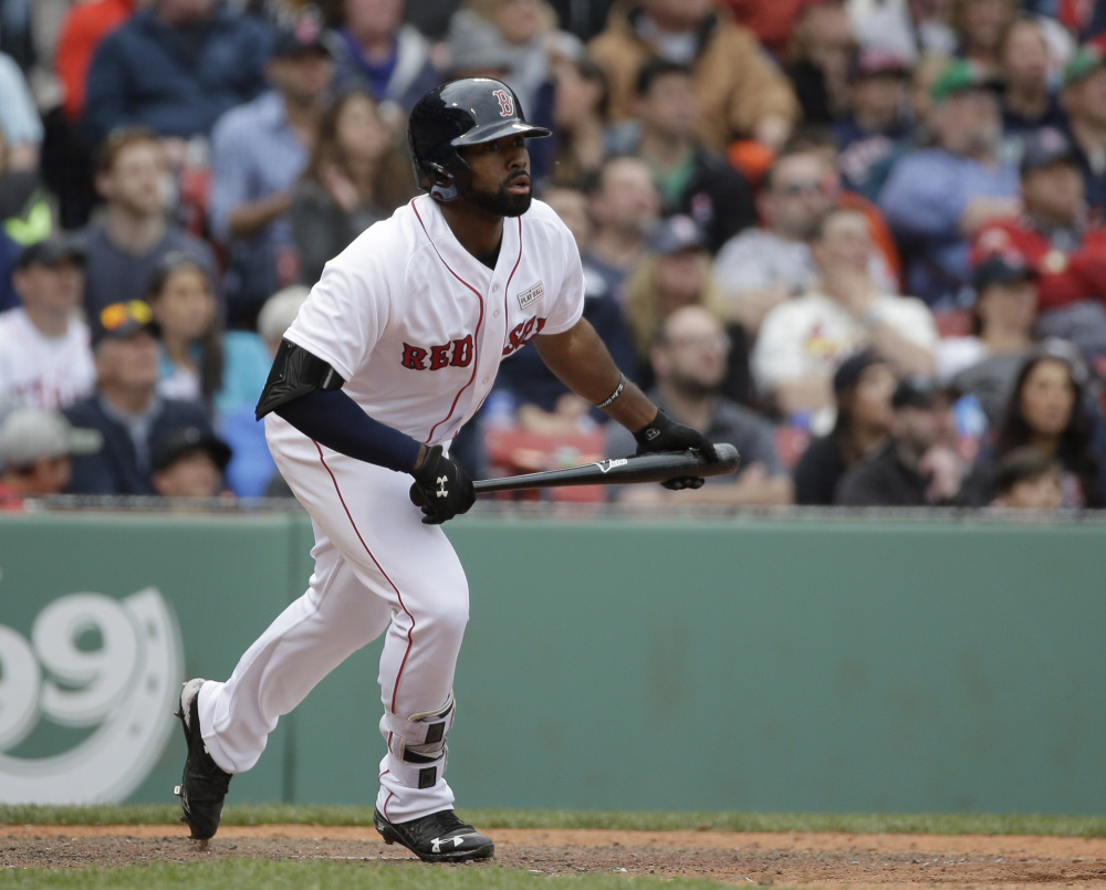 Jackie Bradley Jr., who has batted ninth for most of the season, has a 21-game hitting streak and has driven in 30 runs as part of a deep Red Sox lineup.