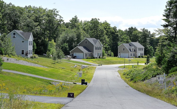 Many new homes have been built on Thrush Terrace in Windham, a southern Maine town that grew by 815 people from 2010 to 2015, the most in the state.