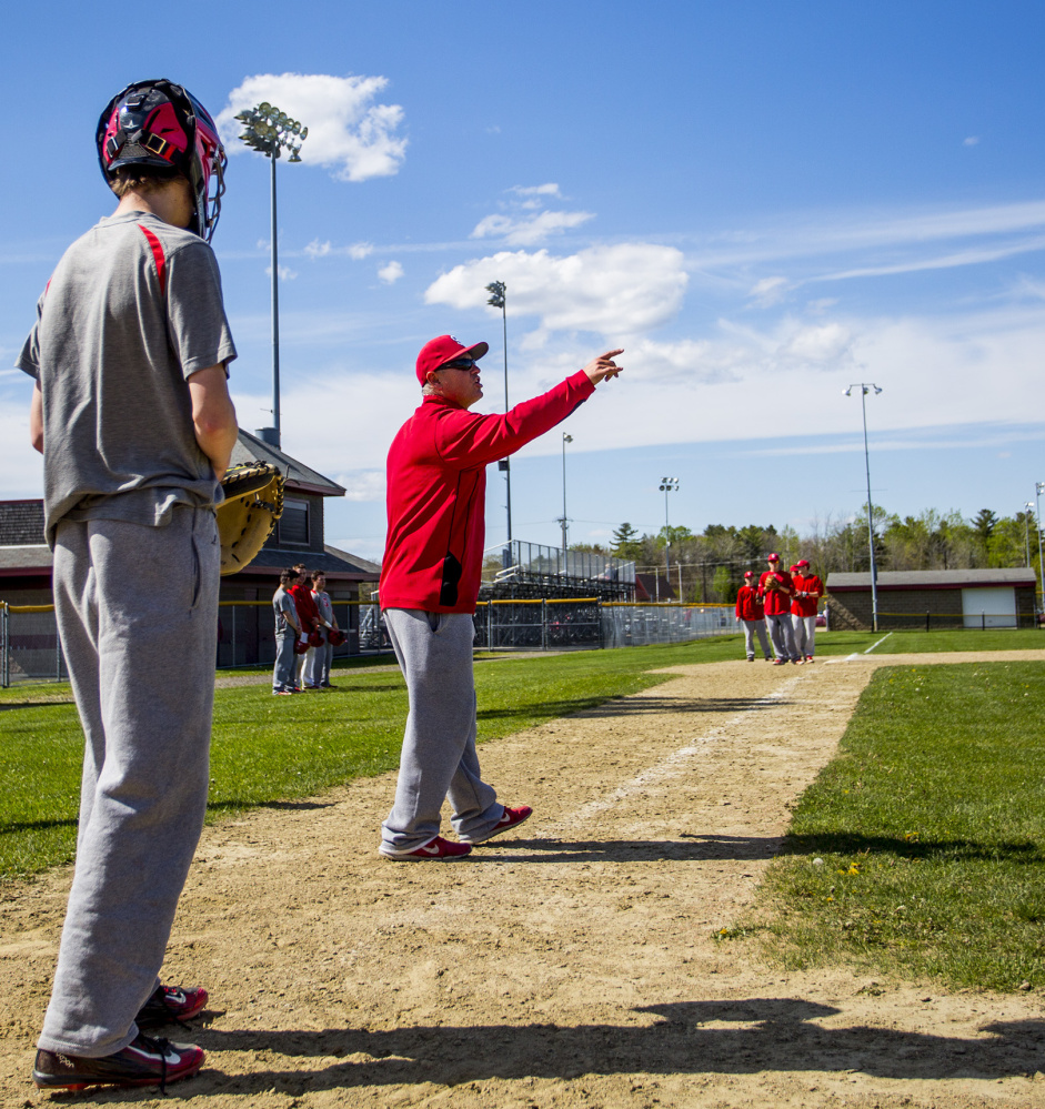 Whether it's rundown drills or showing the right way to run on and off the field, Mike D'Andrea has the Scarborough baseball players paying attention to details.