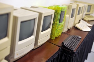 Some of Alex Jason's collection of more than 250 pieces of Apple technology.