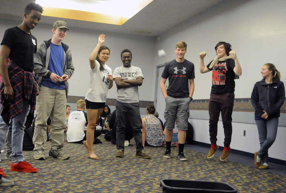 High school students discussed stereotypes and civil rights but also found time for some games in Augusta on Monday.