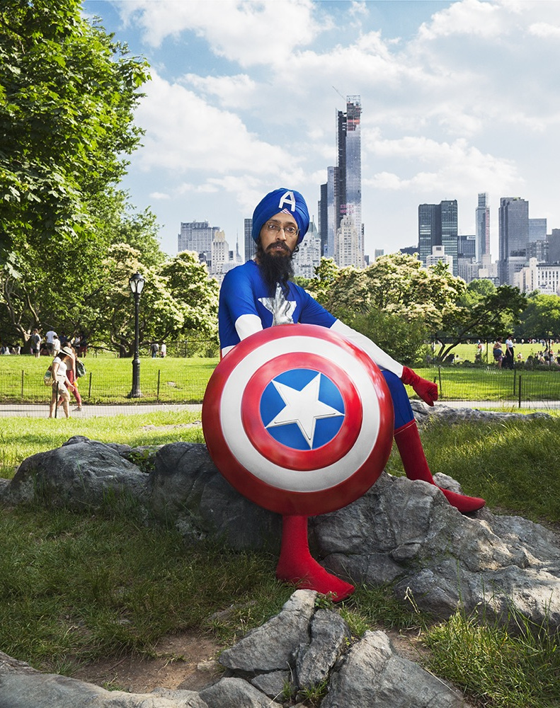 Vishavjit Singh describes himself as "the nation's only turbaned and bearded cartoonist."