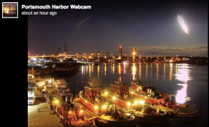 This image of a meteor was posted to the Portsmouth Harbor Webcam Facebook page.