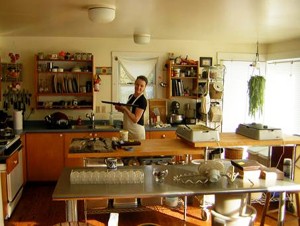 Kate Shaffer, in Black Dinah Chocolatiers's homier space on tiny, remote Isle au Haut. Courtesy photo