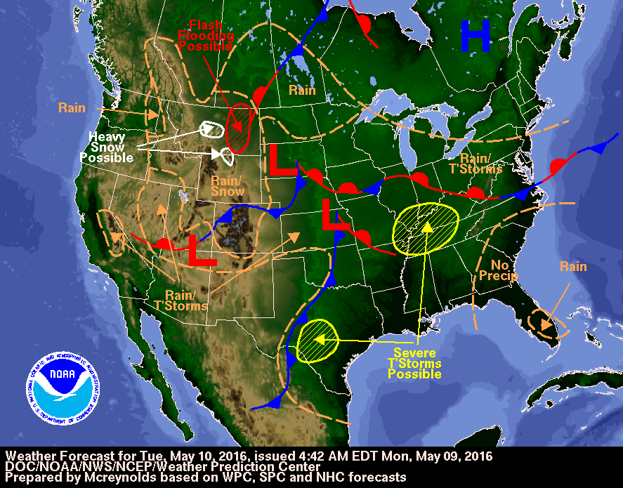 Surface Weather Map Tuesday