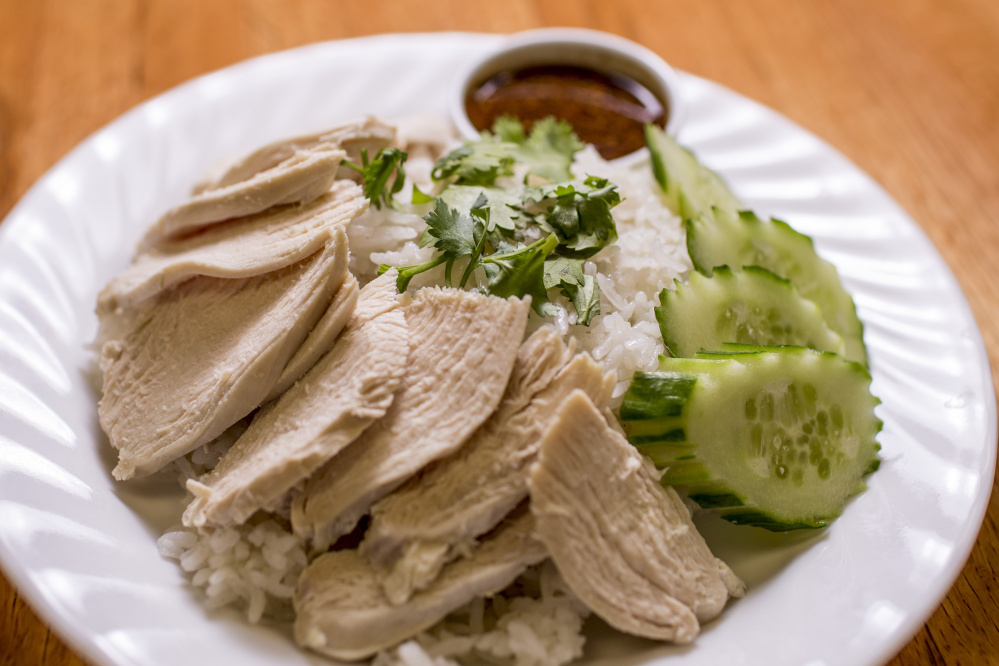 Dine Out/In columnist Andrew Ross is dreaming of a plate of Khao Mun Gai from Thai Esaan on Forest Avenue.