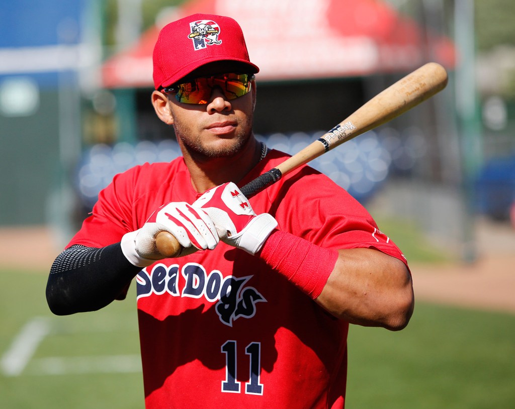 Red Sox prospect Yoan Moncada, who arrived in Portland in June, is a $63 million investment for the Red Sox and he’s considered the best prospect in baseball. He's not going anywhere in a trade.