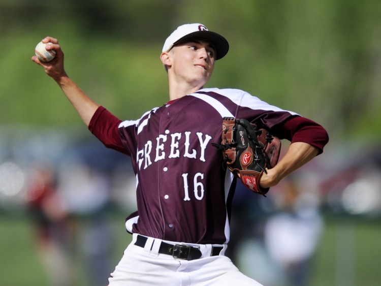Pitchers like Greely's Ryan Twitchell will be limited by a pitch count next year because the National Federation of State High School Associations is requiring the MPA to come up with a regulation.