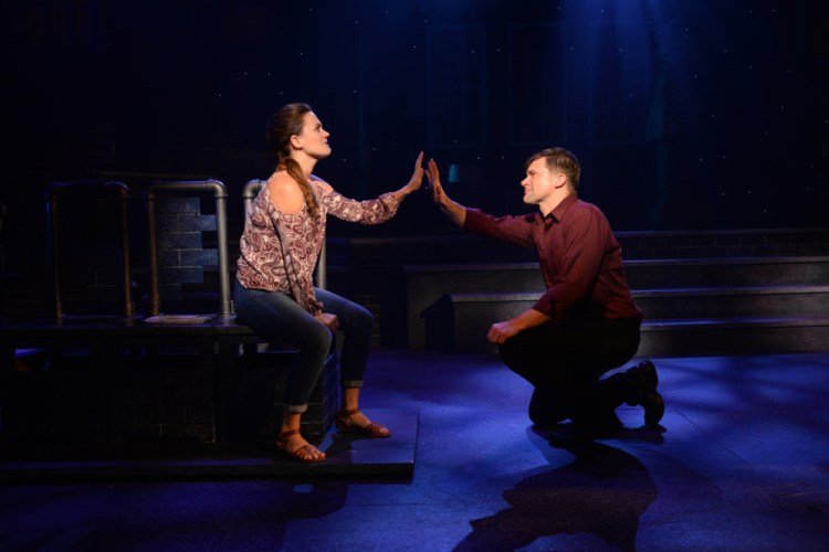Liz Shivener plays Molly and Gregg Goodbrod is Sam in "Ghost he Musical."
