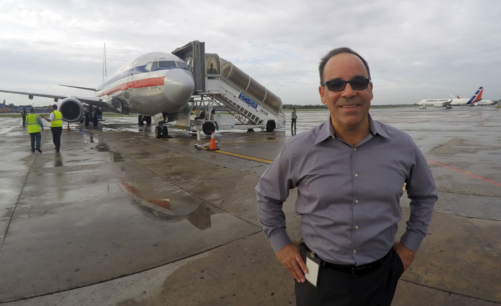 At Jose Marti International Airport in Havana, Galo Beltran, the Cuba country manager for American Airlines, says his employer is well-poised for resuming commericial flights. The Texas-based airline has been flying on behalf of charter companies since 1991.